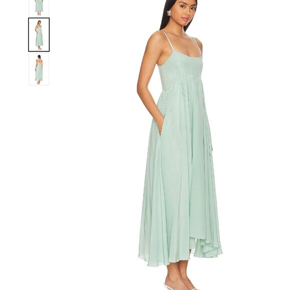 NWT Azeeza Rachel Midi Dress in Seaglass size XS - Picture 2 of 6